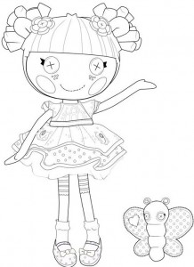 Lalaloopsy Blossom Flower Pot coloring page
