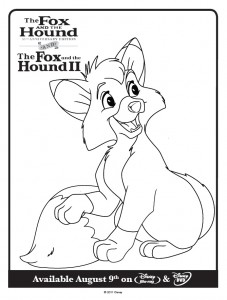 Fox Hound Coloring Page Tod