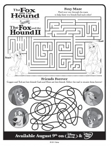 Fox and Hound 2 Printable Maze