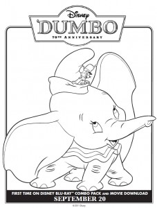 Classic Dumbo coloring page