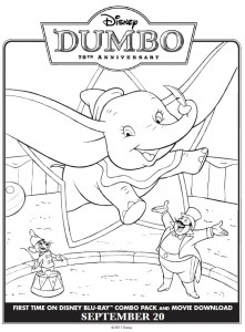Printable Disney Dumbo coloring page