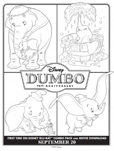 Dumbo movie printable coloring pages