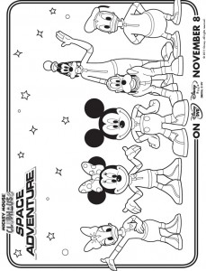 Mickey Mouse Clubhouse Space Adventure Coloring Page