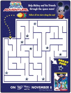 Mickey Mouse Clubhouse Space Adventure Printable Maze